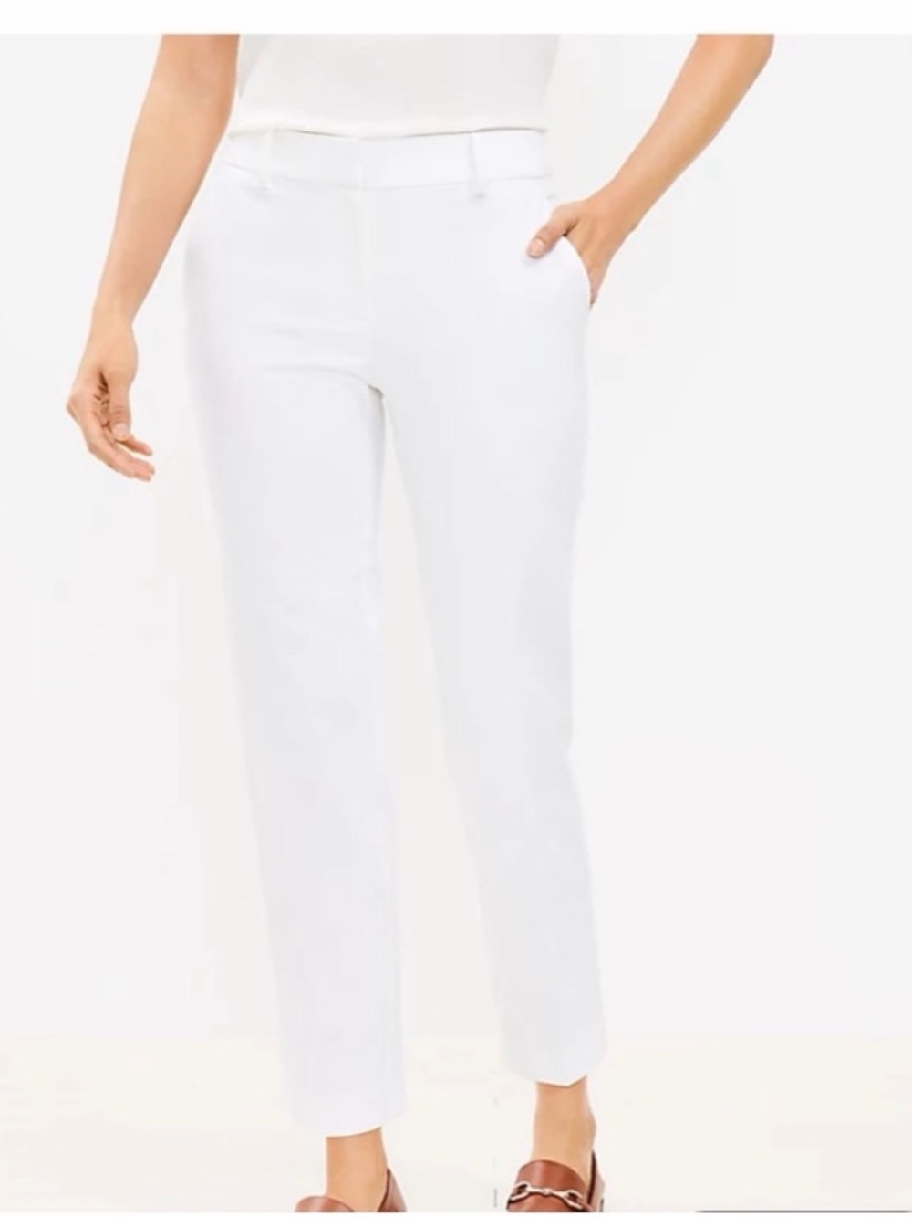 NWT’s LOFT White Cropped Tailored Pants